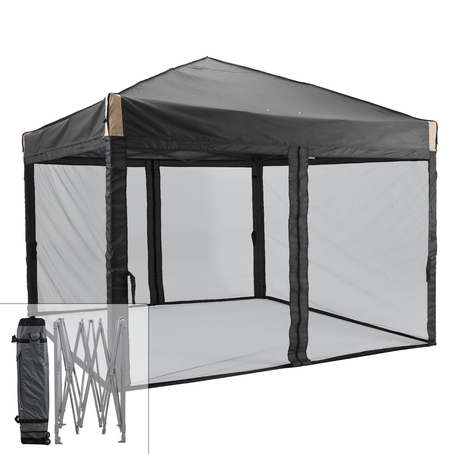 Pop Up Canopy Tent with Removable Mesh Sidewalls Gazebo part Aoodor LLC   