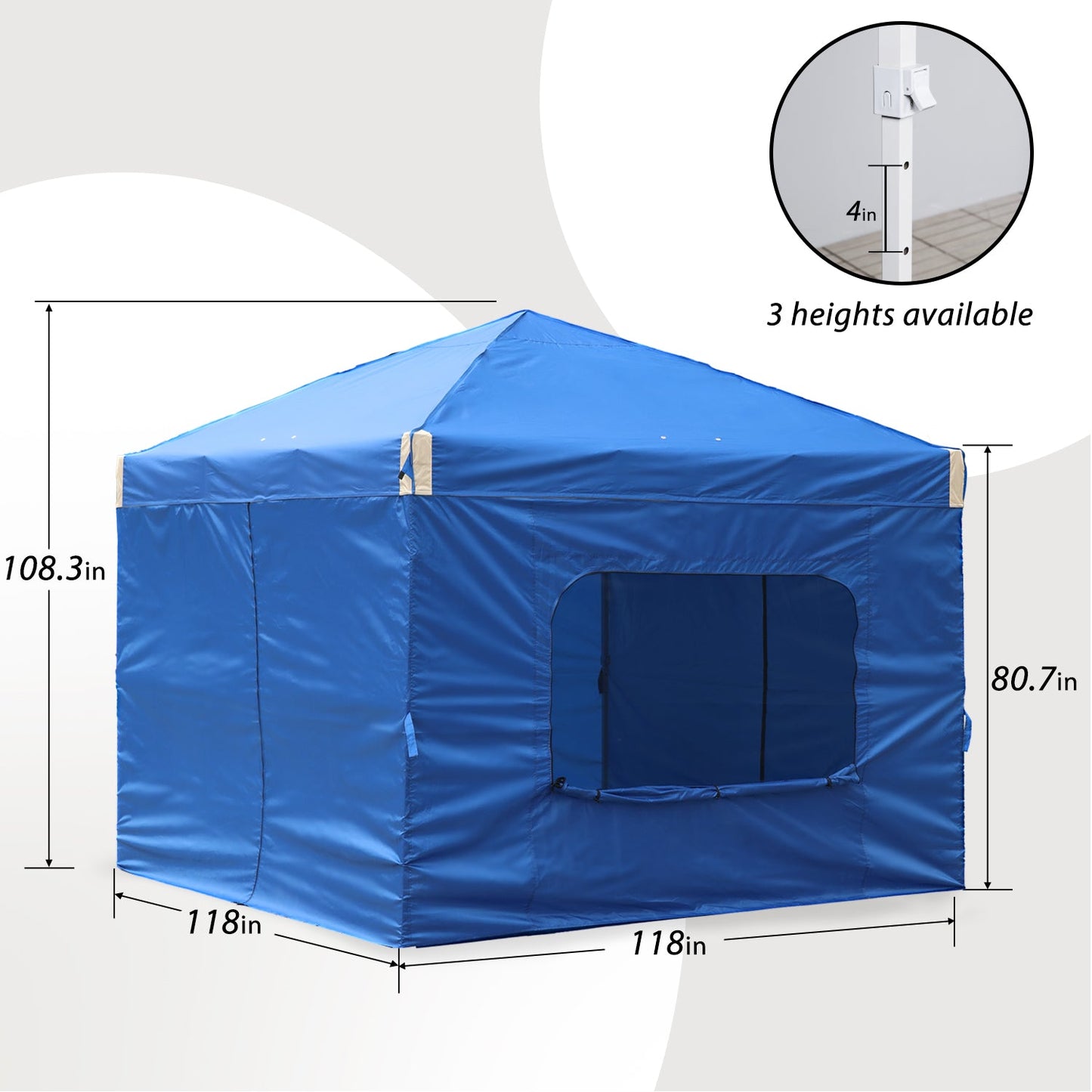 Pop Up Canopy Tent with Removable Mesh Window Sidewalls Gazebo part Aoodor LLC   