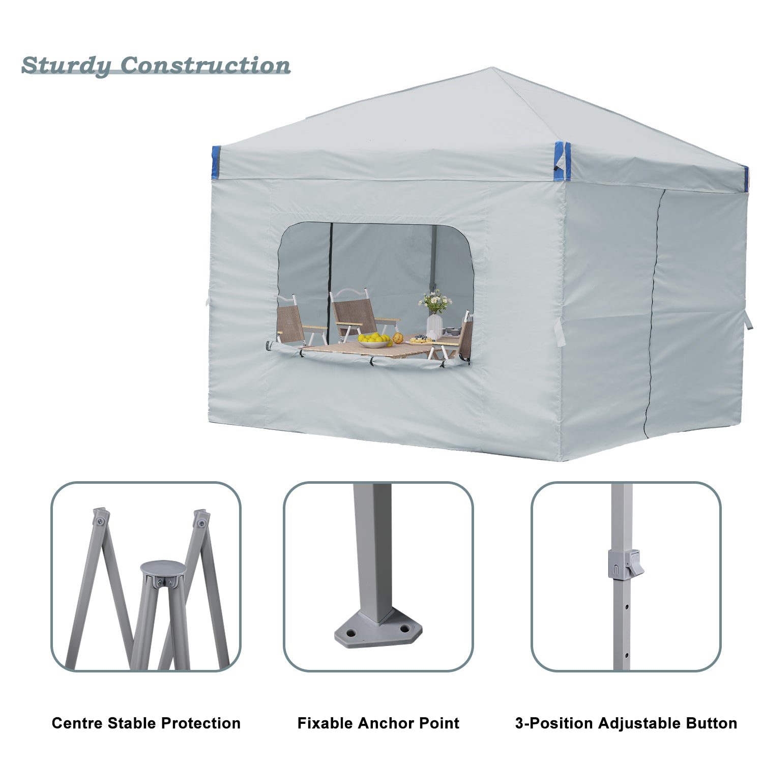 Pop Up Canopy Tent with Removable Mesh Window Sidewalls Gazebo part Aoodor LLC   