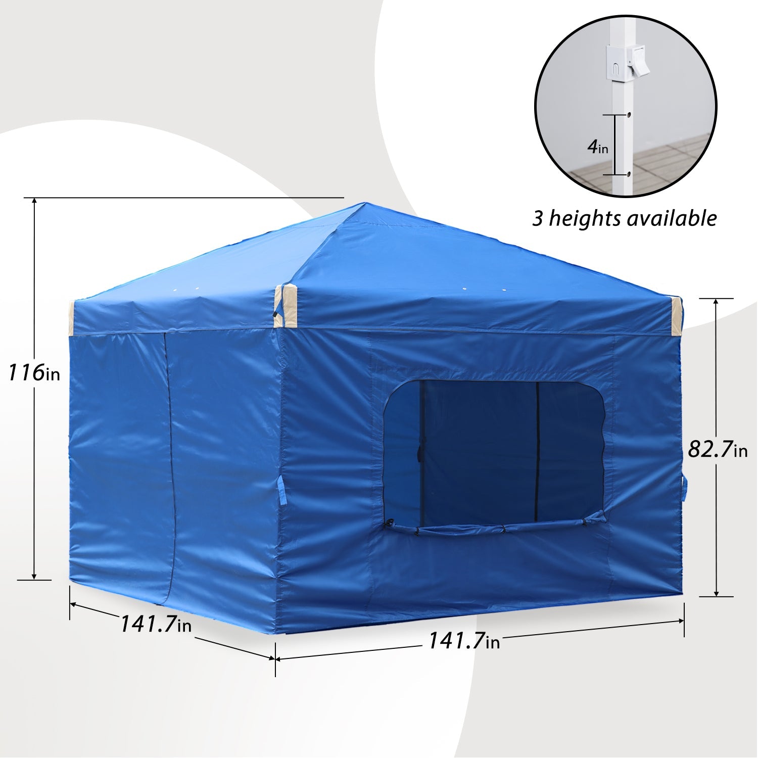 Pop Up Canopy Tent with Removable Mesh Window Sidewalls Gazebo part Aoodor LLC   