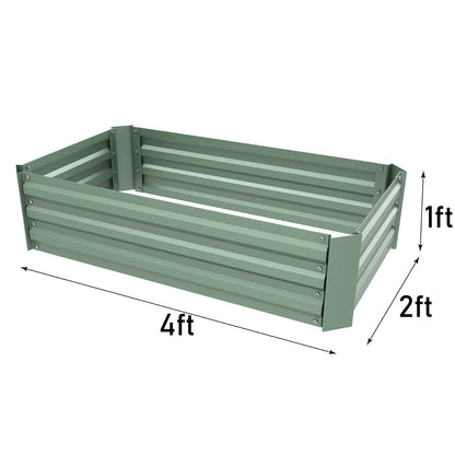 Raised Garden Bed 4' x 2' x 1' - Premium Metal Planters for Patio and Outdoor Yard Gardening - Set of 2 Beds  Aoodor    