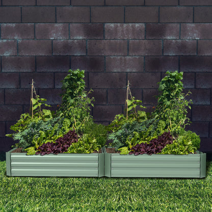 Raised Garden Bed 4' x 2' x 1' - Premium Metal Planters for Patio and Outdoor Yard Gardening - Set of 2 Beds  Aoodor    