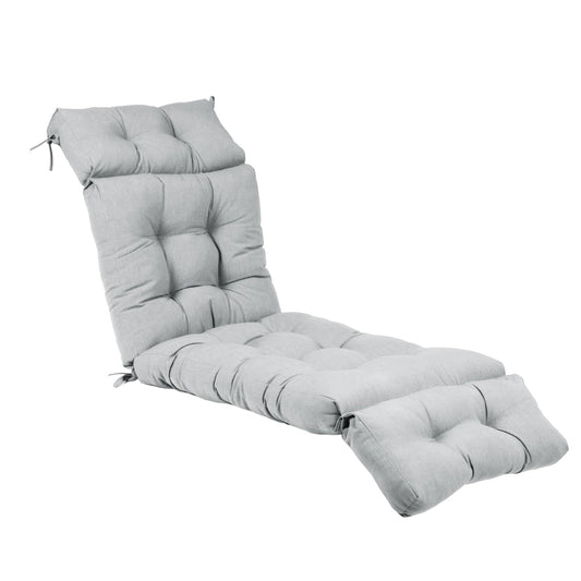 Tufted Wicker Chaise Lounge Cushion with Ties CUSHION Aoodor   