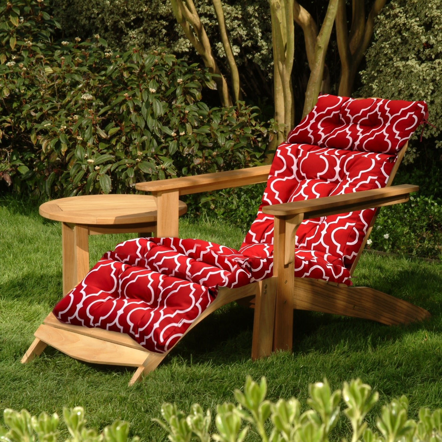 Tufted Wicker Chaise Lounge Cushion with Ties CUSHION Aoodor   